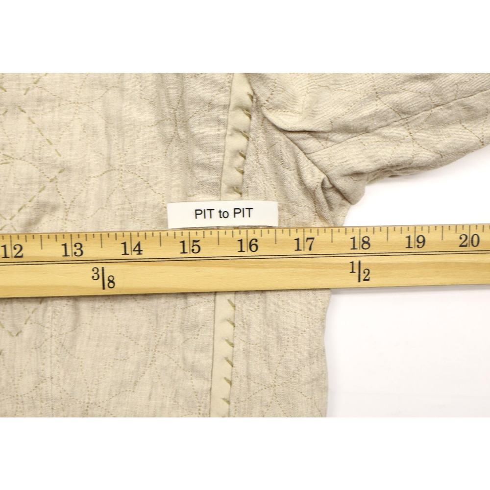 Elie Tahari Women's Neutral Reversible Linen Stitch Details Jacket Sz M NEW - Picture 4 of 11